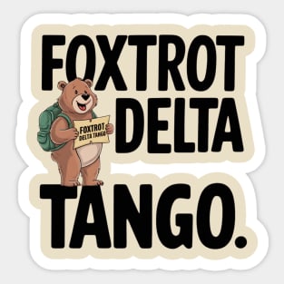 Foxtrot-Delta-Tango Sticker